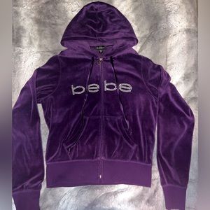 ･ ｡ﾟ☆: *.Bebe Purple Rhinestone Tracksuit Jacket.* :☆ﾟ.